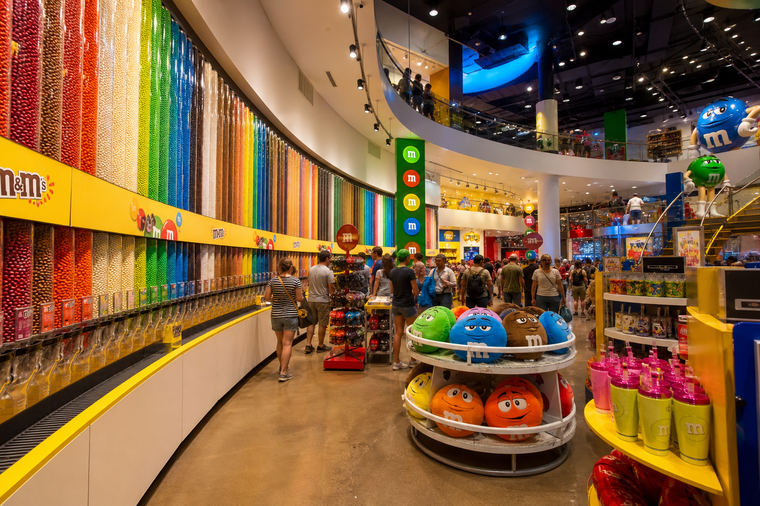 拉斯维加斯M&M's巧克力世界彩色糖果主题商店